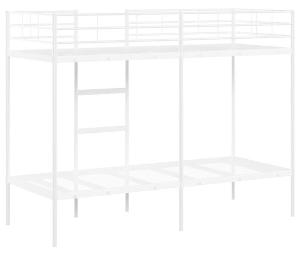 VidaXL fehér acél emeletes ágy matrac nélkül 75 x 190 cm