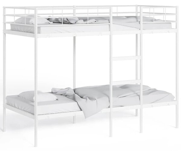 VidaXL fehér acél emeletes ágy matrac nélkül 80 x 200 cm