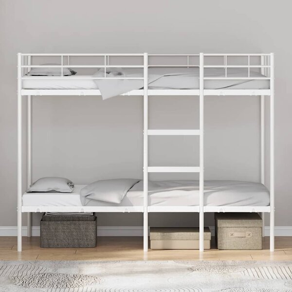 VidaXL fehér acél emeletes ágy matrac nélkül 80 x 200 cm