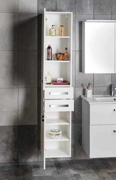 Aqualine Aqualine, VEGA Szekrény magas 35x184x31cm, fehér, VG185