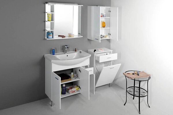 Aqualine Aqualine, ZOJA / KERAMIA FRESH felső szekrény 50x76x23cm, fehér, 51302