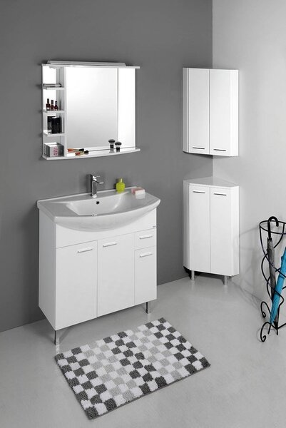 Aqualine Aqualine, ZOJA / KERAMIA FRESH sarokszekrény 35x78x35cm, fehér, 50321