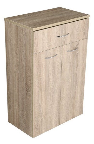 Aqualine Aqualine, ZOJA / KERAMIA FRESH fiókos alsó szekrény 50x78x29cm, platina tölgy, 50315