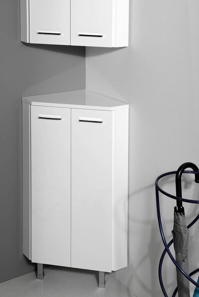 Aqualine Aqualine, ZOJA / KERAMIA FRESH sarokszekrény 35x78x35cm, fehér, 50321