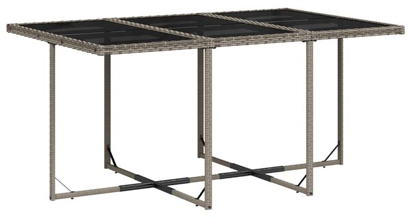 11 részes szürke polyrattan kerti ülőgarnitúra párnákkal
