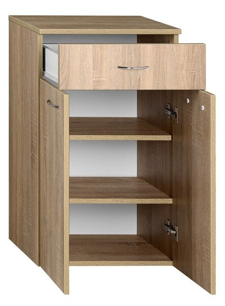 Aqualine Aqualine, ZOJA / KERAMIA FRESH fiókos alsó szekrény 50x78x29cm, platina tölgy, 50315