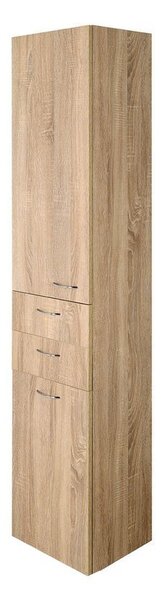 Aqualine Aqualine, ZOJA / KERAMIA FRESH magas szekrény kosárral 35x184x29cm, bal, platina tölgy, 51232