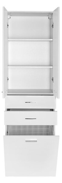 Aqualine Aqualine, ZOJA / KERAMIA FRESH magas szekrény kosárral 50x184x29cm, fehér, 51293