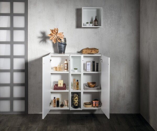 Sapho Sapho, ESPACE szekrény 35x94x32cm, 1x ajtó, bal/jobb, fehér fényű, ESC530-3030