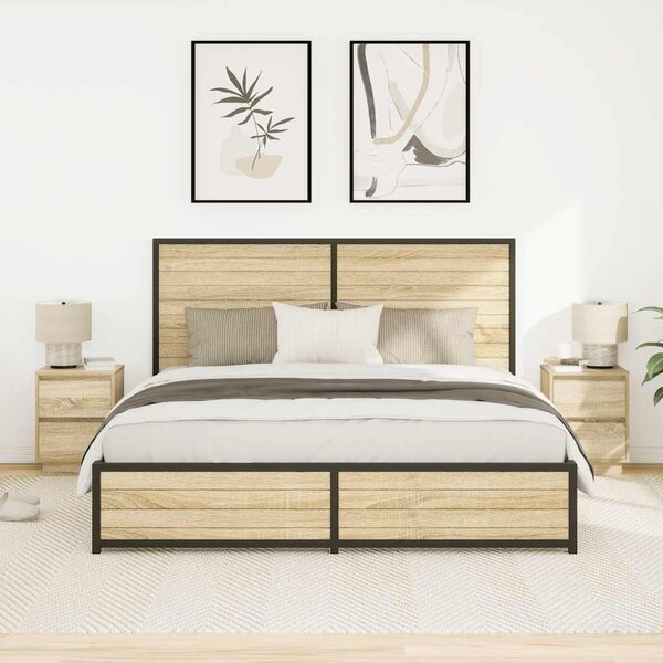 VidaXL 2 db éjjeliszekrények LED világítással 38x34x50 cm