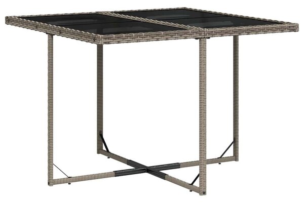 9 részes szürke polyrattan kerti étkezőgarnitúra párnával