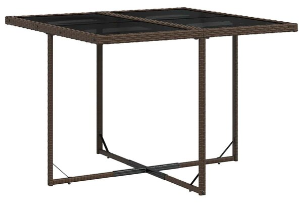 9 részes barna polyrattan kerti étkezőgarnitúra párnákkal