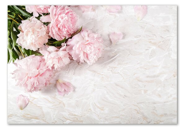 Egyedi üvegkép Peonies