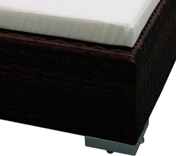 VidaXL 8 részes barna polyrattan kerti ülőgarnitúra párnákkal