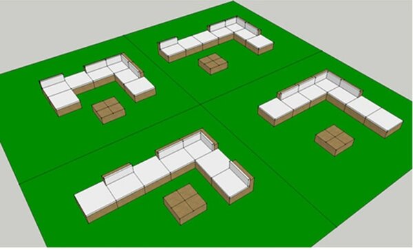 VidaXL 8 részes barna polyrattan kerti ülőgarnitúra párnákkal