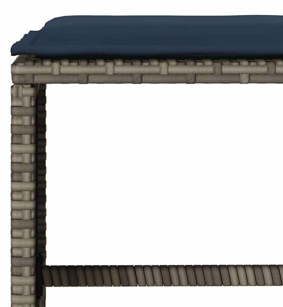 VidaXL 4 részes szürke polyrattan kerti ülőgarnitúra párnákkal
