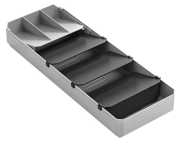Szürke műanyag evőeszköztartó fiókba 15 x 49 cm – Metaltex