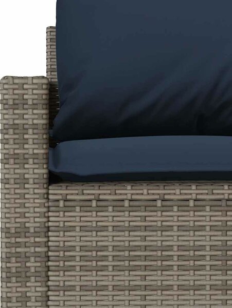 VidaXL 4 részes szürke polyrattan kerti ülőgarnitúra párnákkal