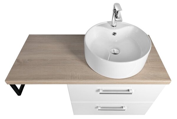 Aqualine Aqualine, VEGA Fürdőszobabútor garnitúra, szélesség 97,5 cm, fehér/tölgy platina, VG064-02