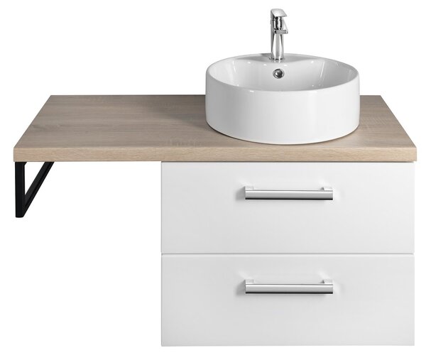 Aqualine Aqualine, VEGA Fürdőszobabútor garnitúra, szélesség 97,5 cm, fehér/tölgy platina, VG064-02
