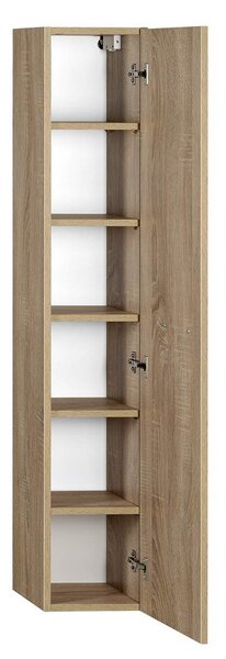Aqualine Sapho, ZOJA / KERAMIA FRESH szekrény magas 25x140x20cm, platina tölgy
