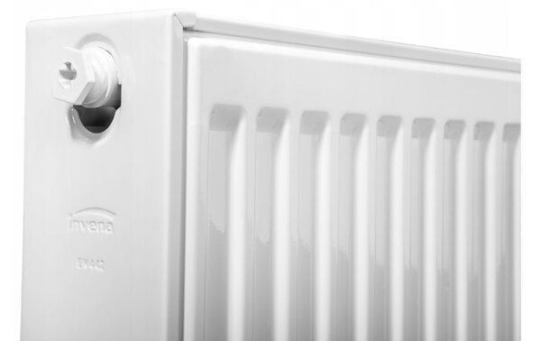 Invena Prov K22, panelradiátor 550x700 mm, tartozékokkal 1179W, oldalcsatlakozóval, fehér, INV-UG-91-557-A