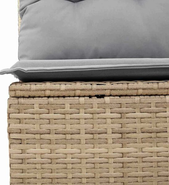VidaXL Kerti Kanapé Szett 10 pcs Beige és Világosszürke polirattan