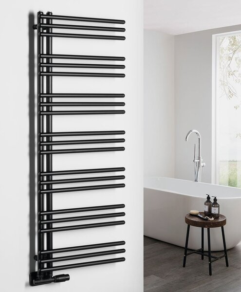 Sapho , POSEIDON fűtőelem 550x1340mm, fekete matt, PS513B