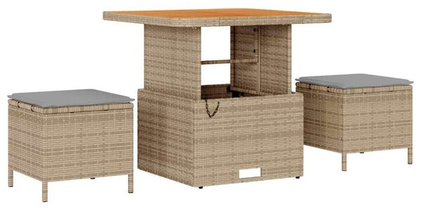 VidaXL Kerti Kanapé Szett párnával 8 pcs Beige és Világosszürke