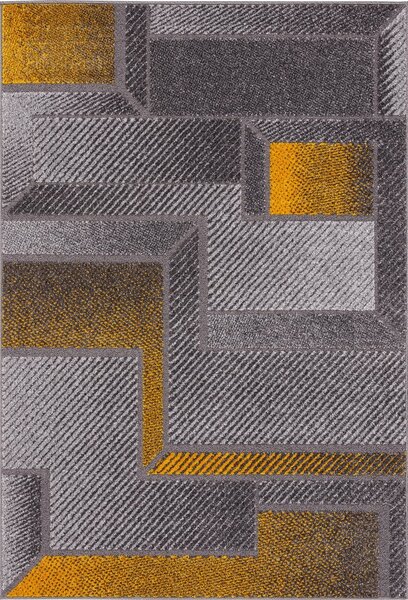 Okkersárga-szürke szőnyeg 133x190 cm Meteo – FD