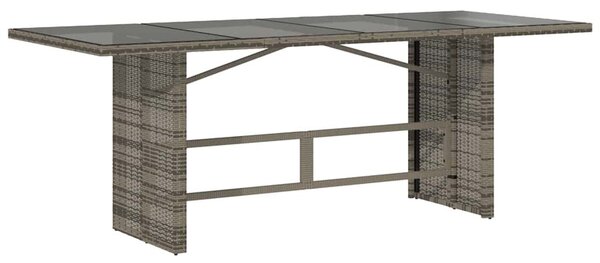 9 részes szürke polyrattan kerti étkezőgarnitúra párnával