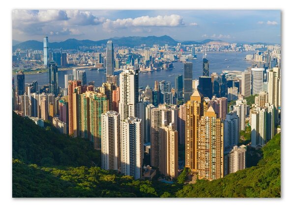 Akrilüveg fotó Hong kong panoráma