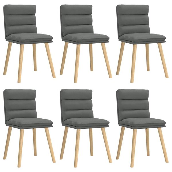 VidaXL 6 db sötétszürke szövet étkezőszék