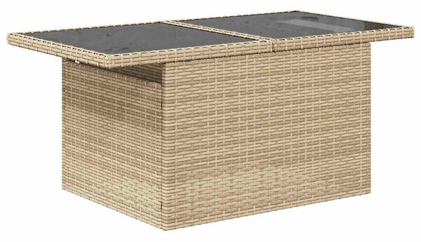 VidaXL Kerti Kanapé Szett párnával tárolóval 6 pcs Bézs Poli rattan