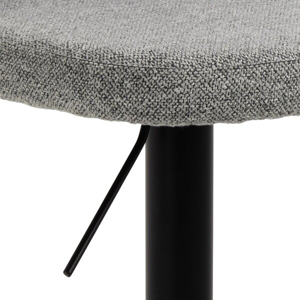 Fekete-szürke állítható magasságú bárszék (ülésmagasság 55 cm) Patricia – Actona