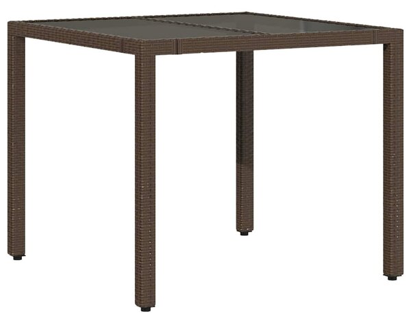 5 részes barna polyrattan kerti bisztrógarnitúra párnákkal