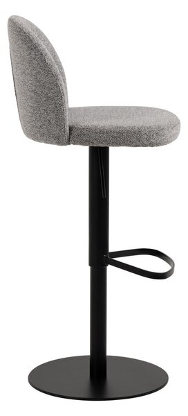 Fekete-szürke állítható magasságú bárszék (ülésmagasság 55 cm) Patricia – Actona