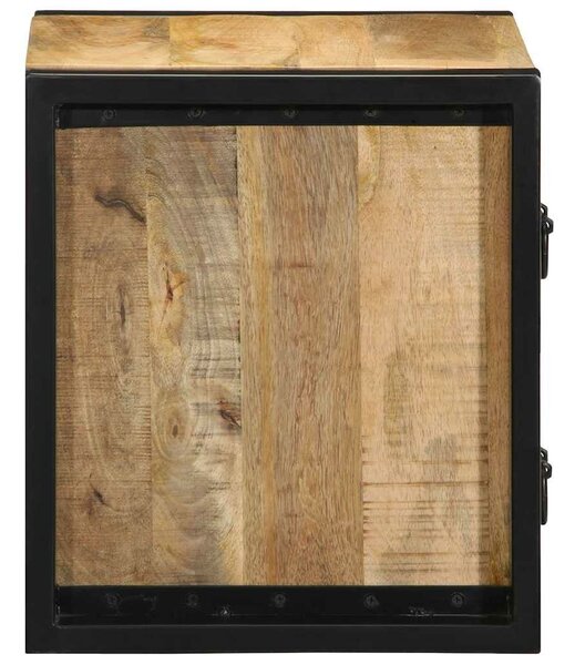 VidaXL 2 db tömör nyers mangófa éjjeliszekrények 40x35x40 cm
