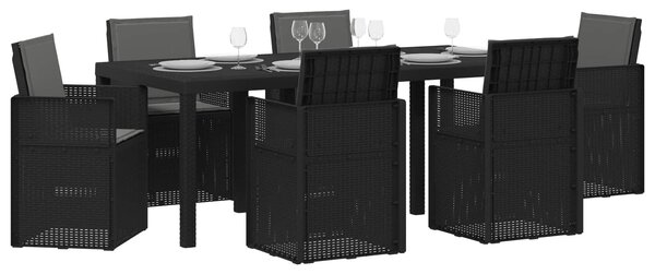 VidaXL Kert étkező szett párnával 7 pcs Antracitszürke PP