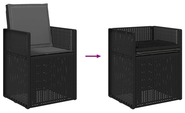 VidaXL Kert étkező szett párnával 7 pcs Antracitszürke PP