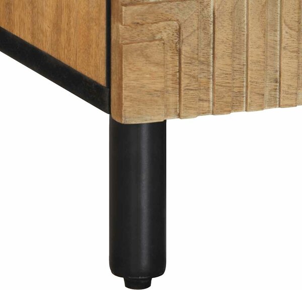 VidaXL barna tömör mangófa TV-szekrény 100 x 33 x 46 cm