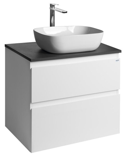 Aqualine Aqualine, ALTAIR szekrény felsővel 68 cm, fehér/antracit pala, AI270-03