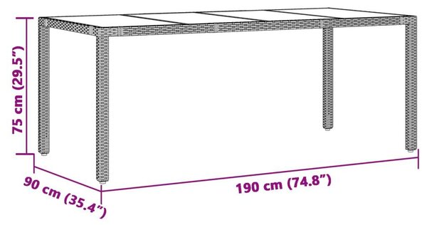 VidaXL Polyrattan Kerti Bútor - 9 részes Bisztró készlet