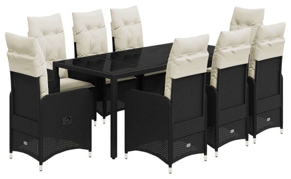 VidaXL Polyrattan Kerti Bútor - 9 részes Bisztró készlet
