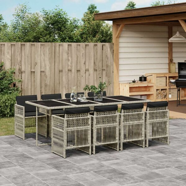 VidaXL Polyrattan Kerti Étkezőgarnitúra - 9 részes