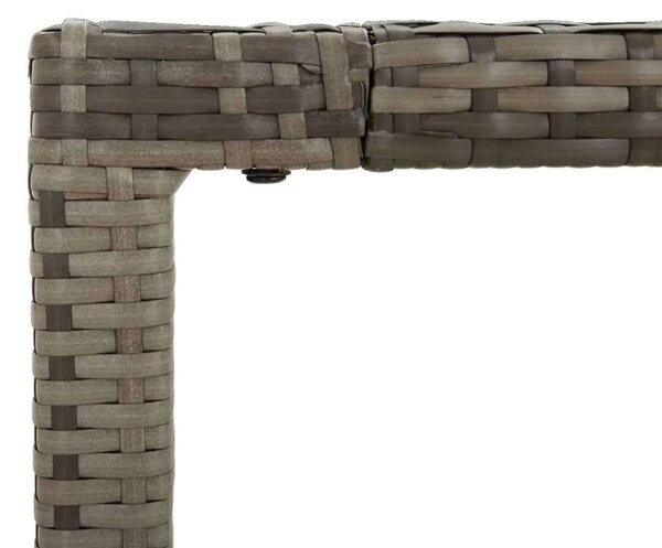 VidaXL 5 részes szürke polyrattan kerti étkezőgarnitúra párnával