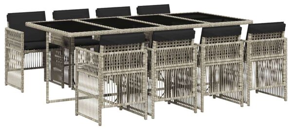 VidaXL Polyrattan Kerti Étkezőgarnitúra - 9 részes