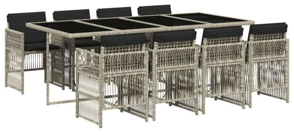 VidaXL Polyrattan Kerti Étkezőgarnitúra - 9 részes
