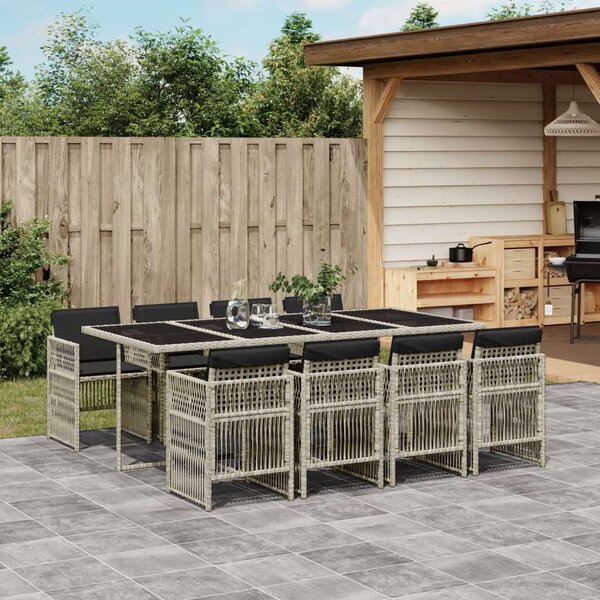 VidaXL Polyrattan Kerti Étkezőgarnitúra - 9 részes