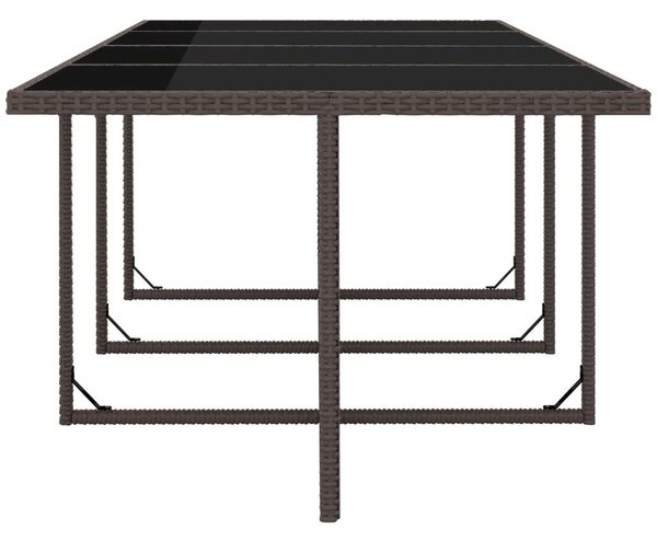 VidaXL 13-részes barna kültéri polyrattan étkezőszett párnákkal